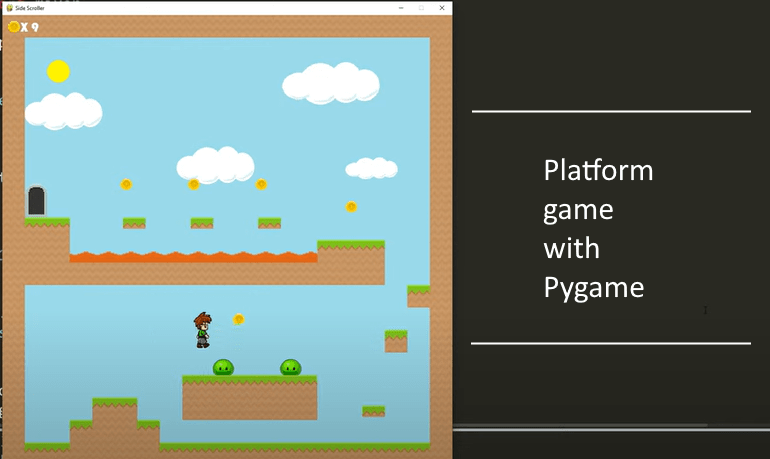 Nice platform game with pygame | python programming
