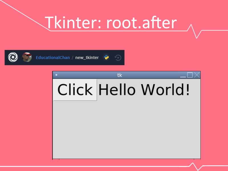 Tkinter: root.after to run the code after an interval of time | python ...