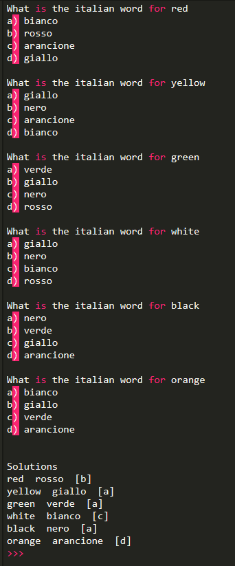 How to generate multiple choice questions with Python – python programming