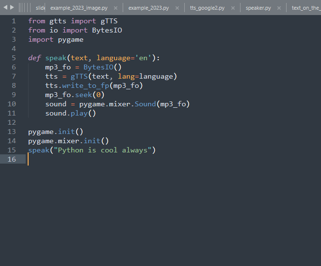 How chatGPT solved this error and made the pc speak – python programming