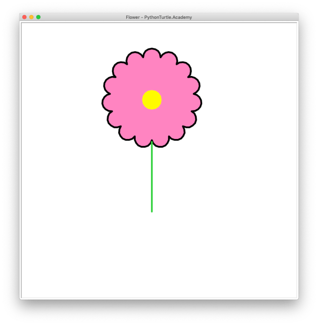Pink Flower β Python and Turtle