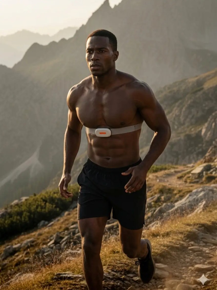 Creator filming outdoors while running