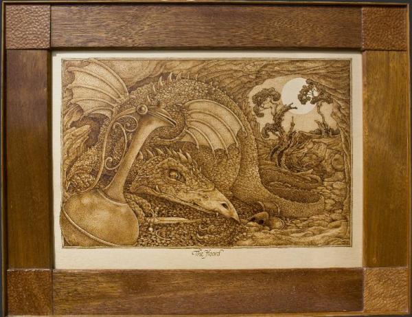 "The Hoard" – pyrography by David Stanley "The Hoard" – pyrography by David Stanley