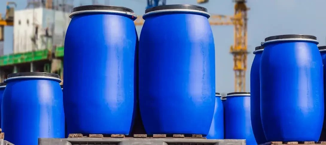 High-quality water treatment chemical barrels for industrial and maritime use in UAE