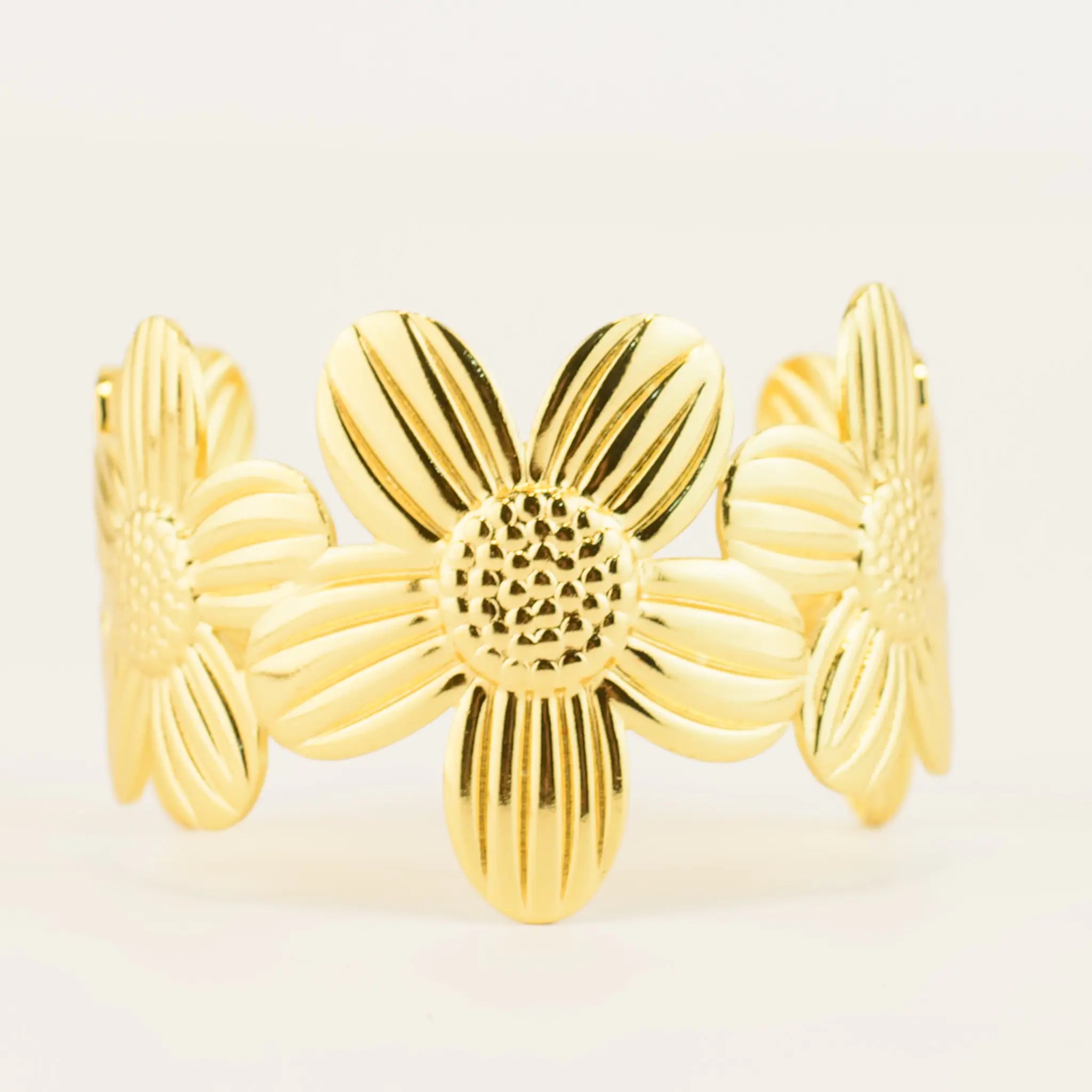 Gold Daisy Cuff