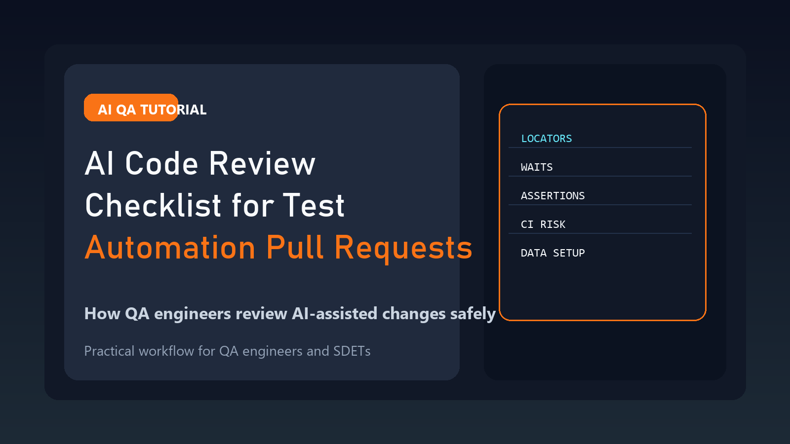 AI Code Review Checklist for Test Automation Pull Requests featured image