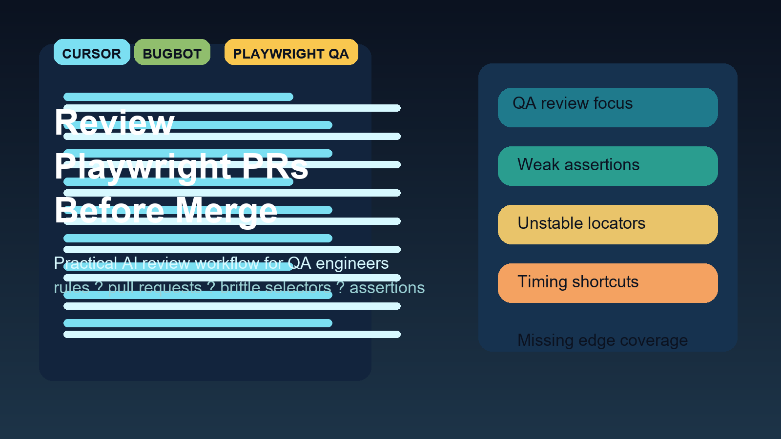 Cursor Bugbot for QA: Review Playwright PRs featured image