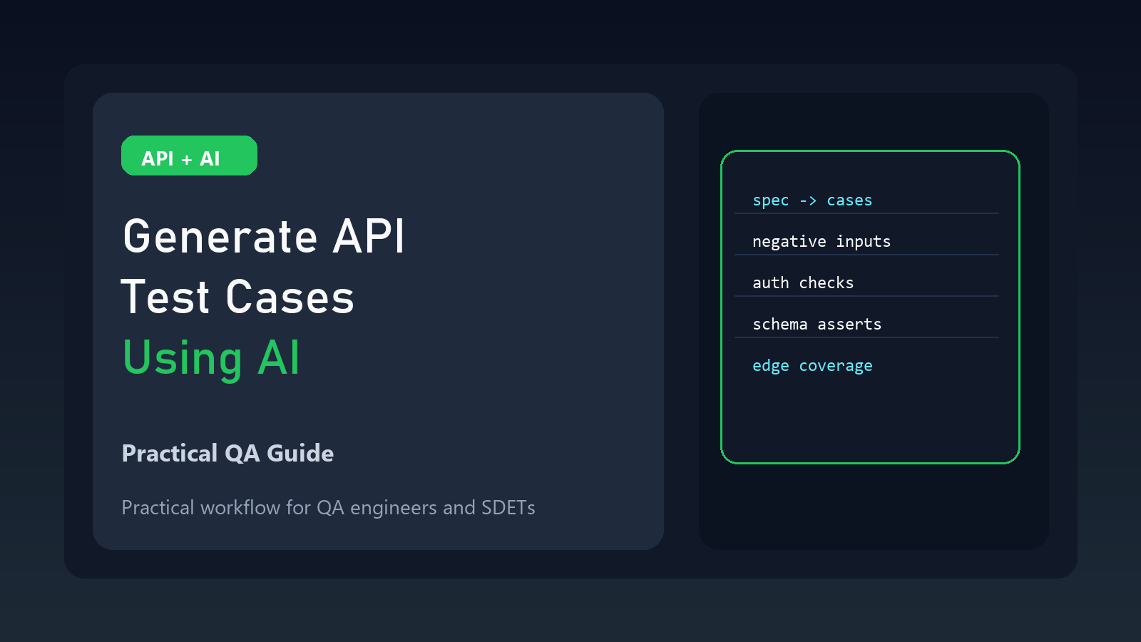 Generate API Test Cases Using AI: Practical QA Guide featured image