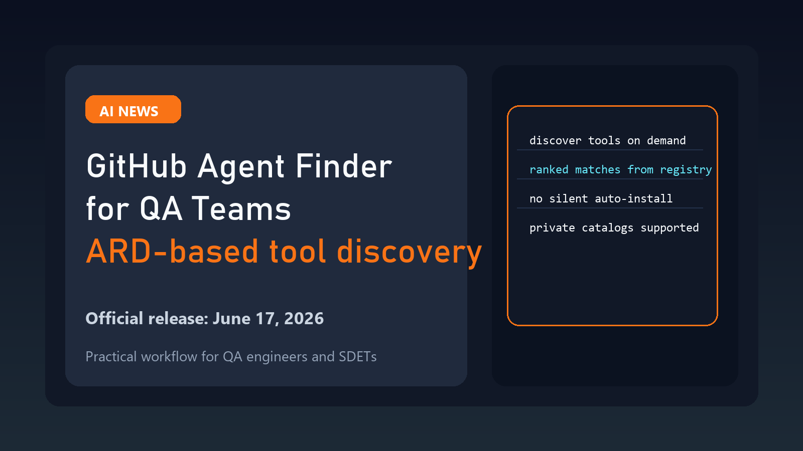 GitHub Agent Finder Gives QA Teams a Cleaner Way to Use AI Tools featured image