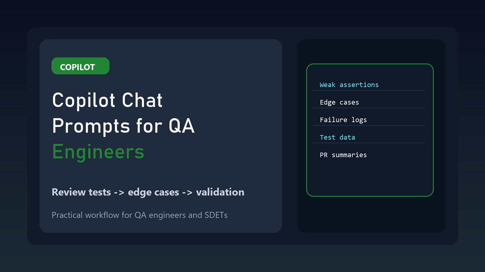 GitHub Copilot Chat Prompts Every QA Engineer Should Save featured image