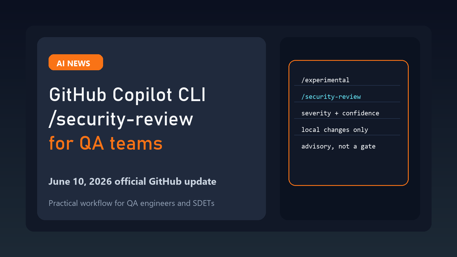GitHub Copilot CLI /security-review for QA Teams featured image