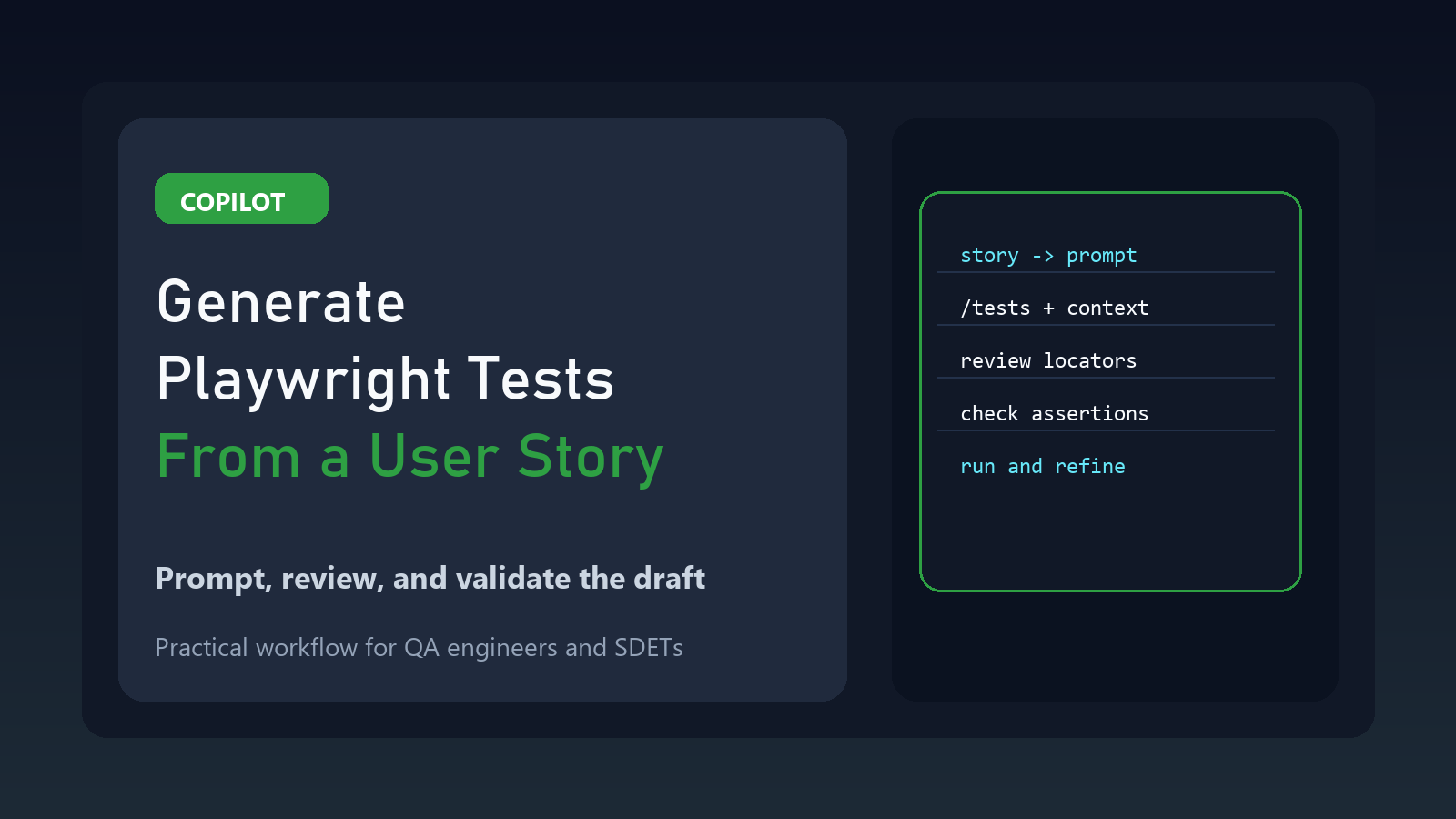 GitHub Copilot for QA: Generate Playwright Tests featured image