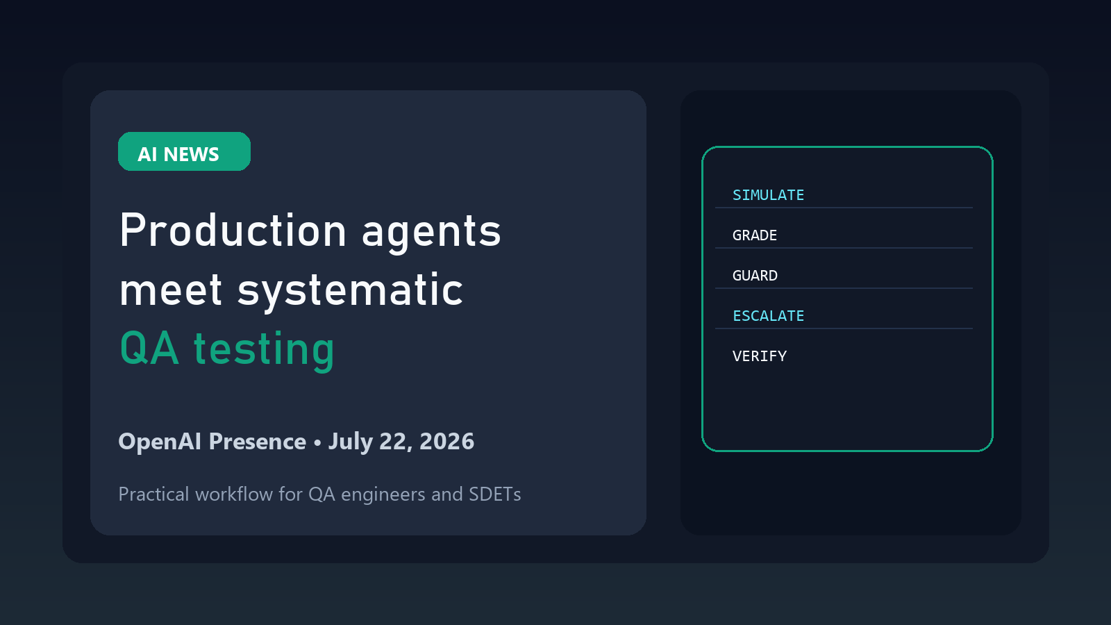 OpenAI Presence Brings Agent Testing to Production featured image