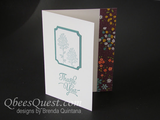 Flowering Fields Fancy Fold Card - Qbees Quest