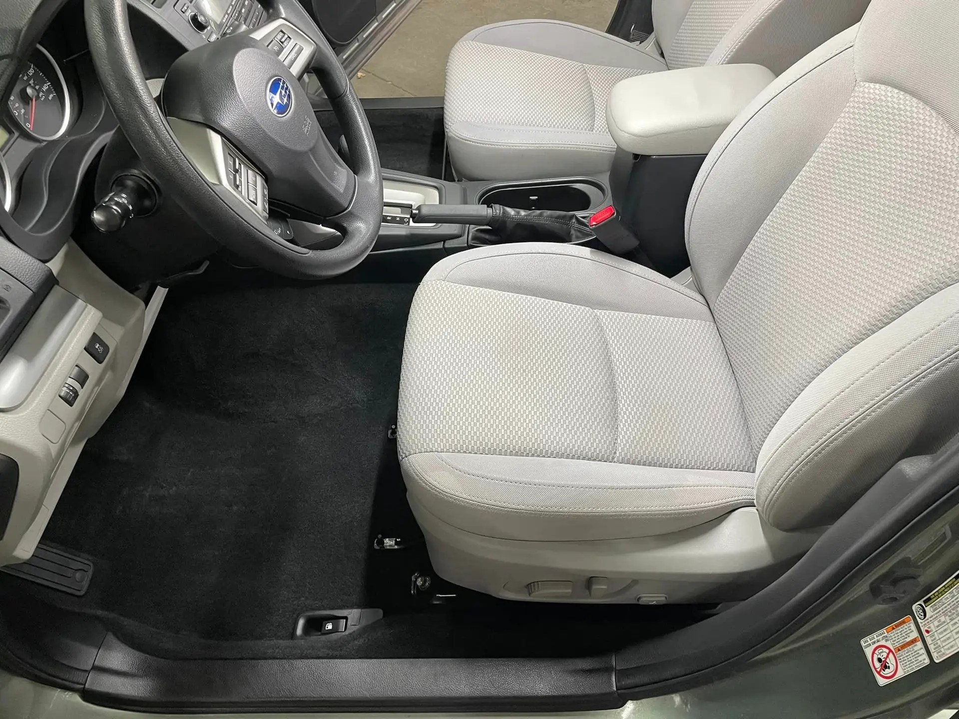 subaru interior looking brand new after detailing.
