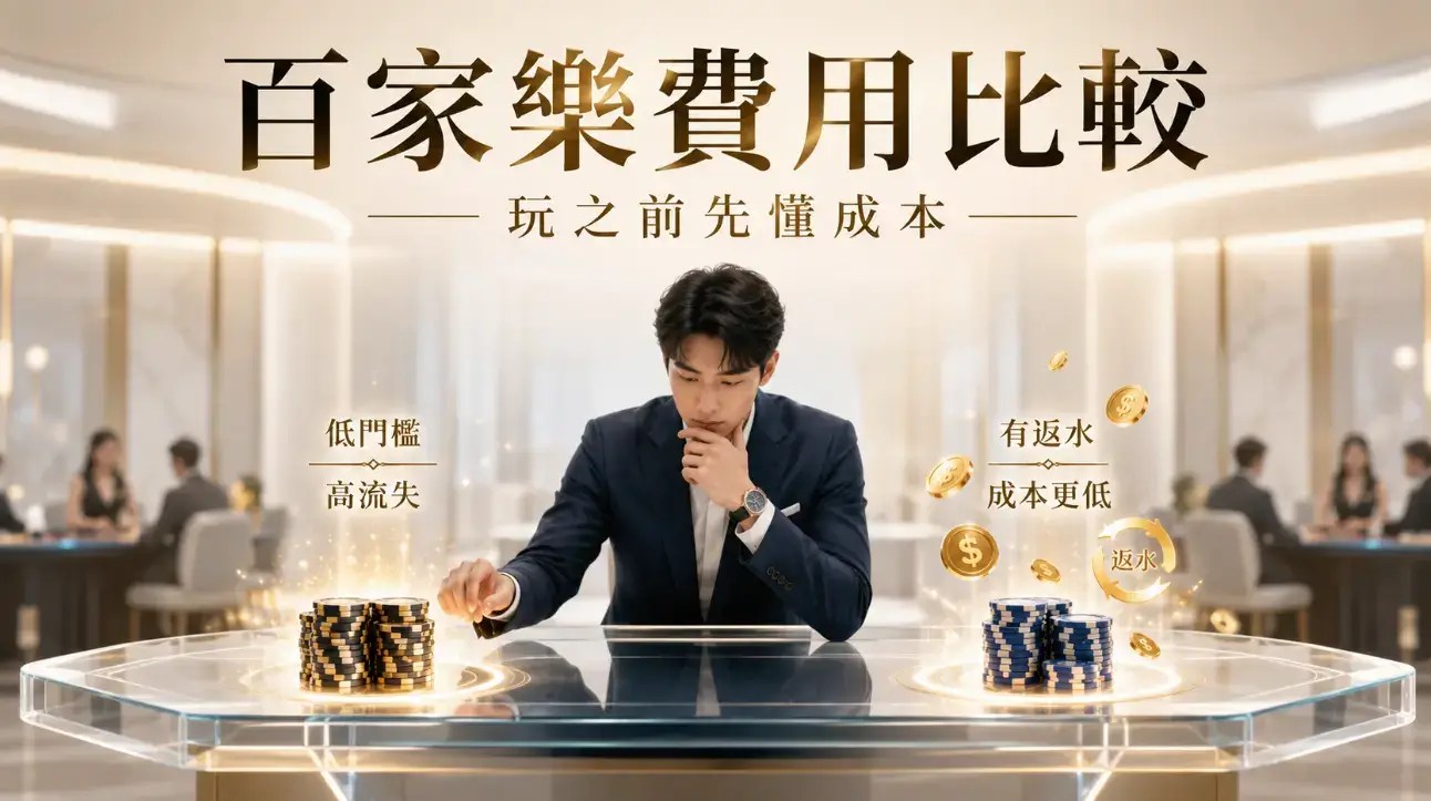 【百家樂費用比較】5個成本差異整理，新手玩之前先看懂​