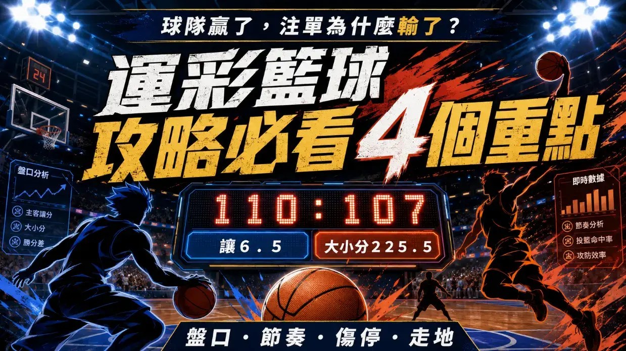 運彩籃球 攻略必看4個重點！盤口、節奏與傷停更重要