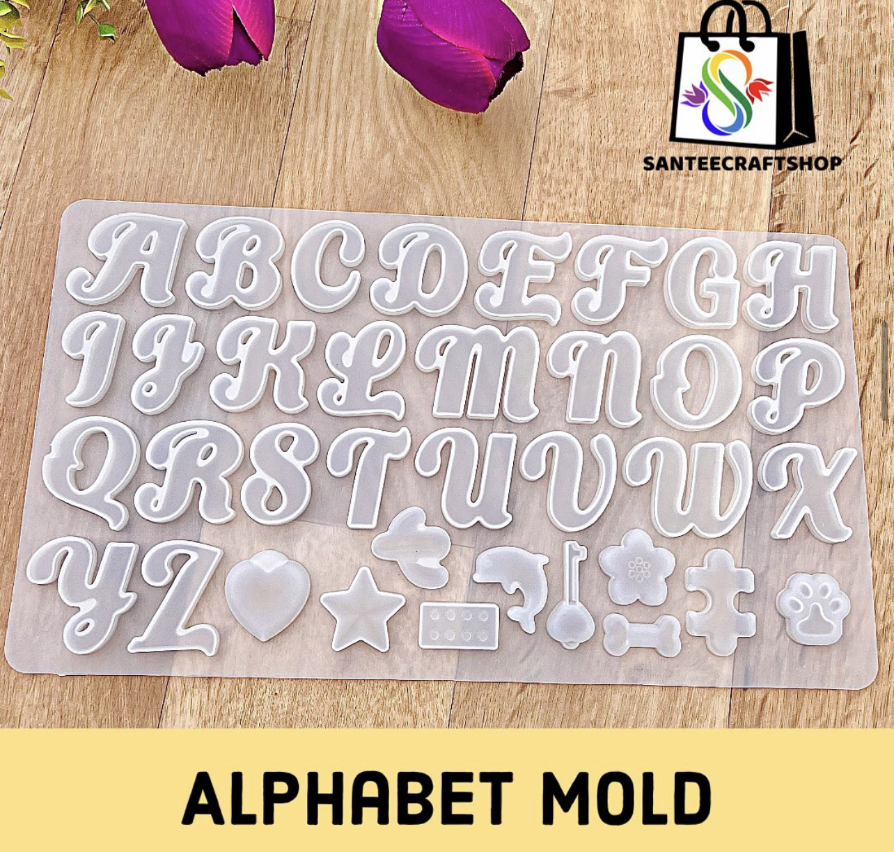 Short Cursive Alphabet Mold