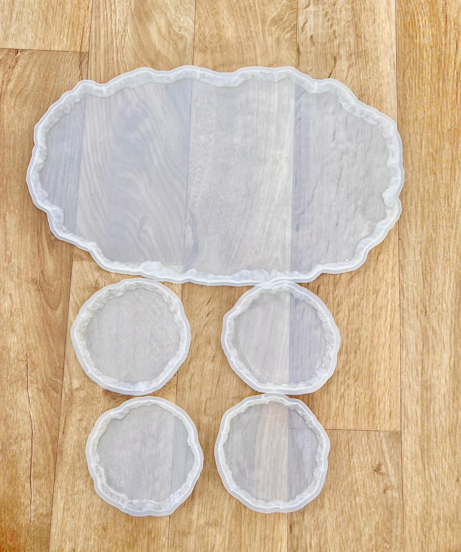 Irregular Tray and Coaster Mold Set