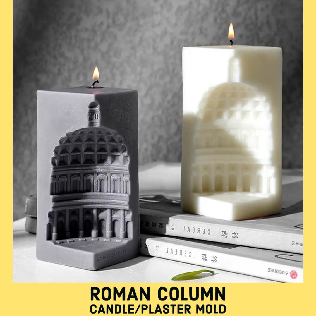 Roman Column Candle/ Plaster Mold
