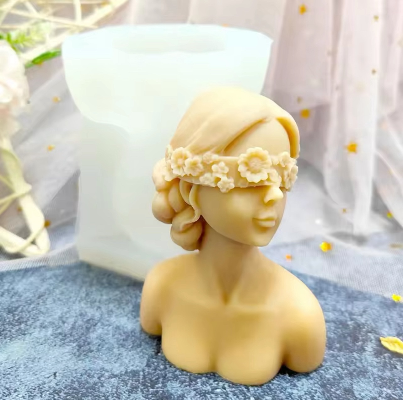 Blindfolded Girl Candle Mold