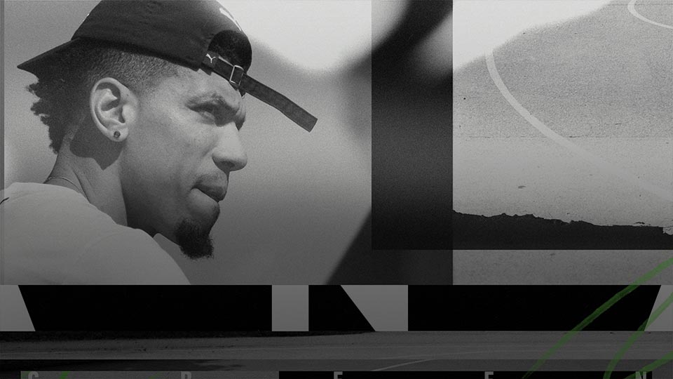 Danny Green looks out onto the water