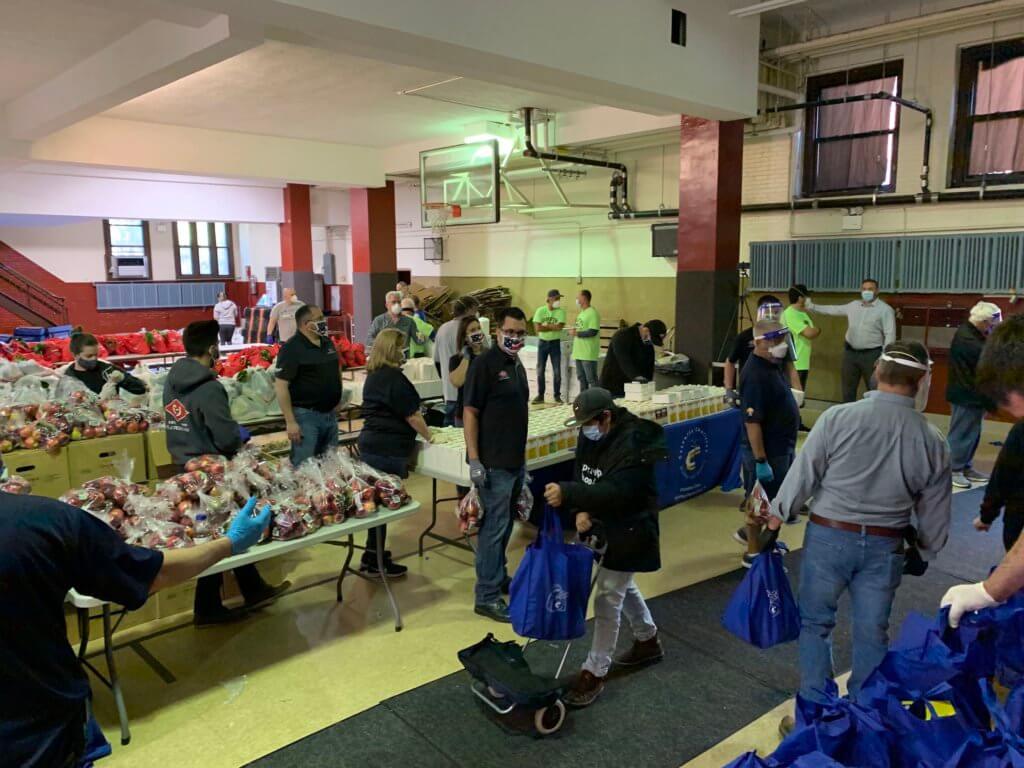 Finding the motivation to cook a meal at home isn't always easy. Catholic Charities Brooklyn and Queens distributes over 17,000 meals at pop-up food pantry in
