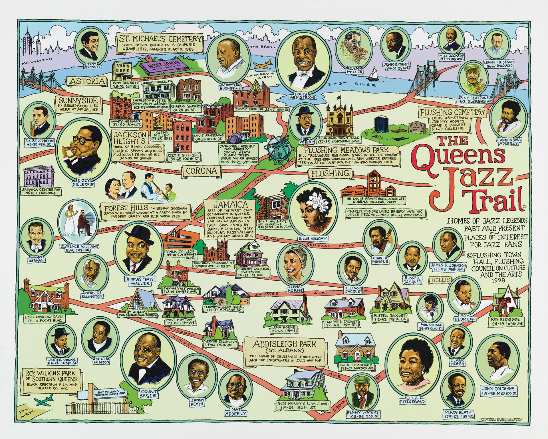 Kupferberg Center For The Arts Flushing Town Hall Louis Armstrong Queens Map Update 2014 Copy.