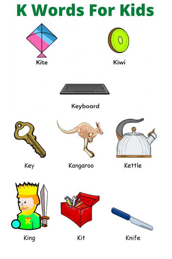 Free printable words that start with k worksheet, 54% off