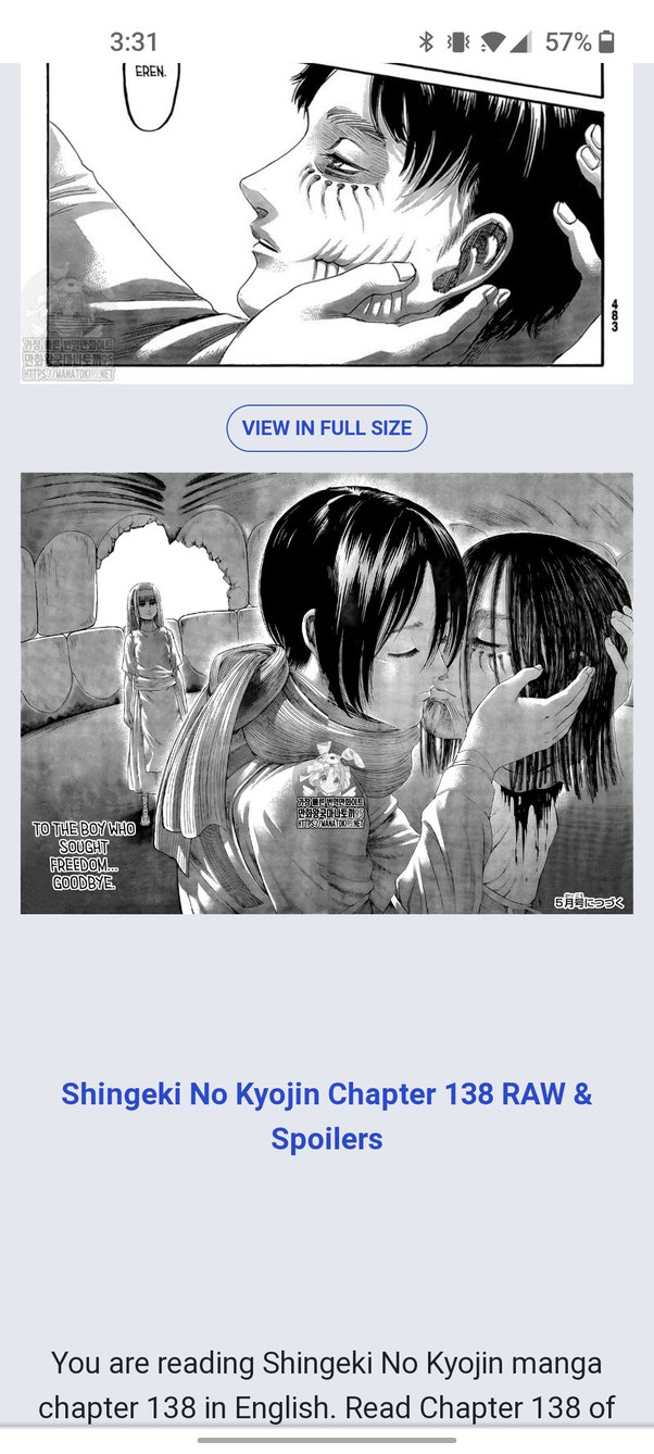Is there a possibility Mikasa and Levi to be married in Chapter 139? (Eren in the dream having an undercut hair feels like a foreshadow for it) - Quora