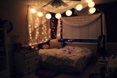 bedroom lights bedrooms cool decor dream string canopy rooms indie hipster bed fairy teen hang christmas teens diy above teenage