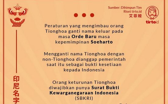 Tanggal lahir cucu kami pertama perempuan 10 juni 2017 apa saran nama yg cocok buat cucu kami ini? Bagaimana Orang Tionghoa Mengubah Nama Aslinya Menjadi Nama Indonesia Quora