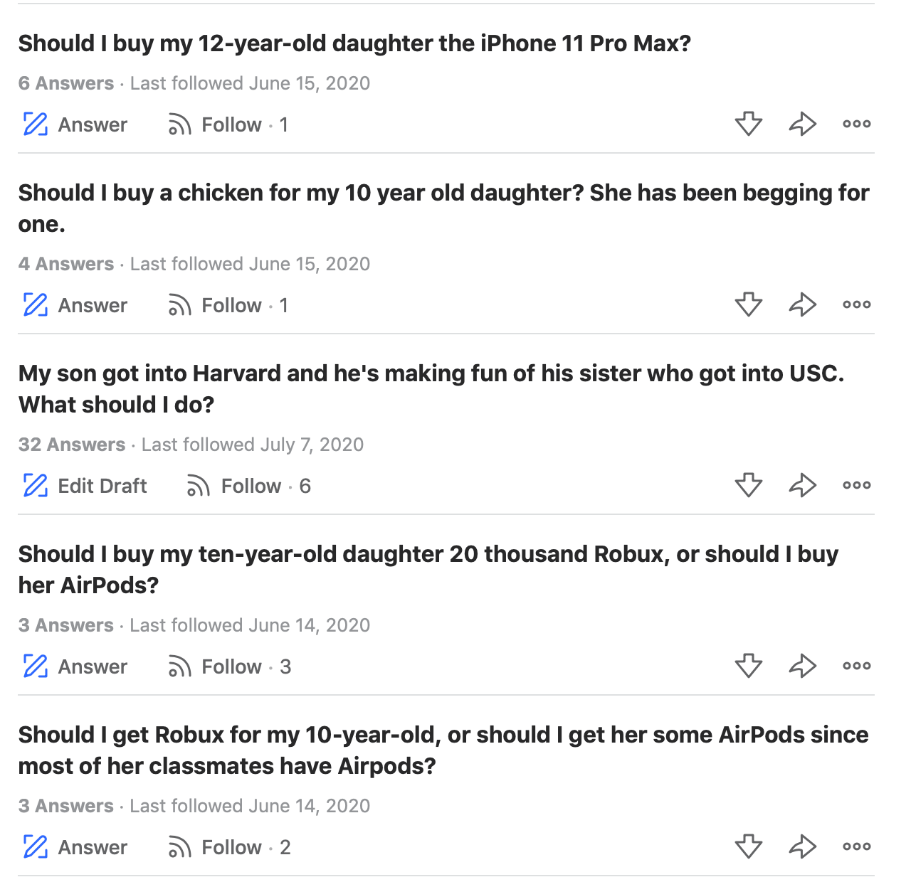 Anak saya masuk Harvard dan dia mengolok-olok saudara perempuannya yang  masuk USC. Apa yang harus saya lakukan? - Quora