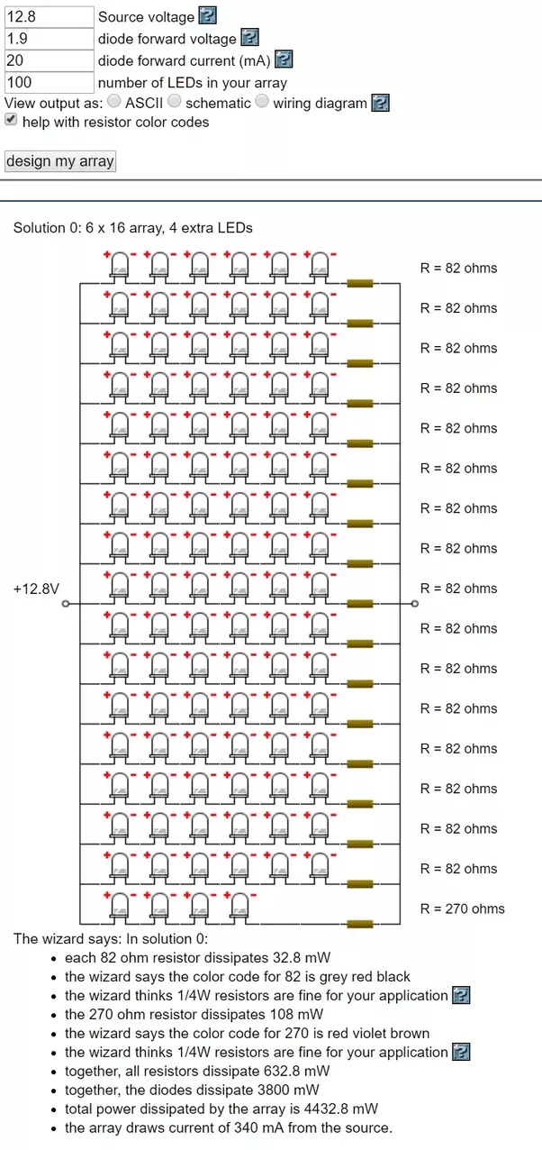 How To Calculate The Resistor For A 12 8 Volt Battery To A