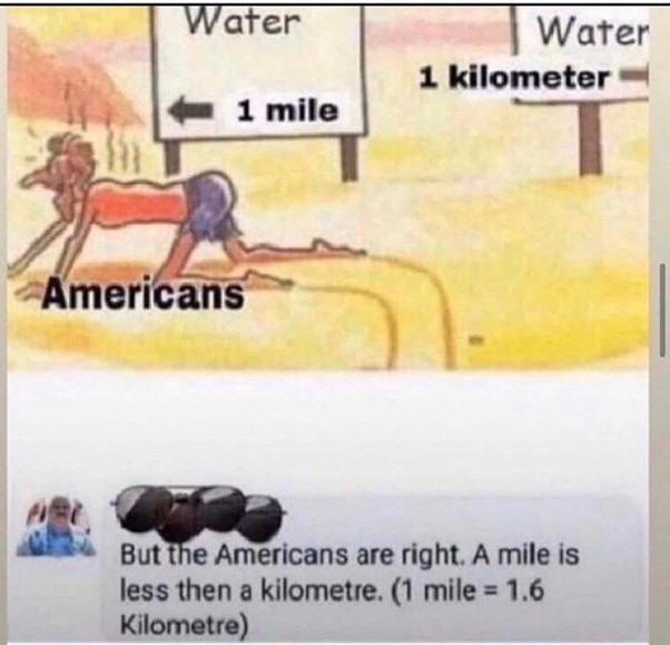 How Many Miles Is One Kilometer Quora A unit of length equal to 1760 yards.