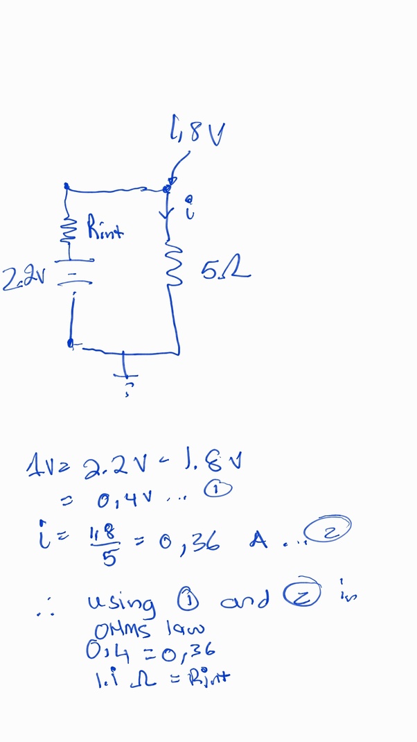 The Potential Difference Between The Terminals Of A Cell In