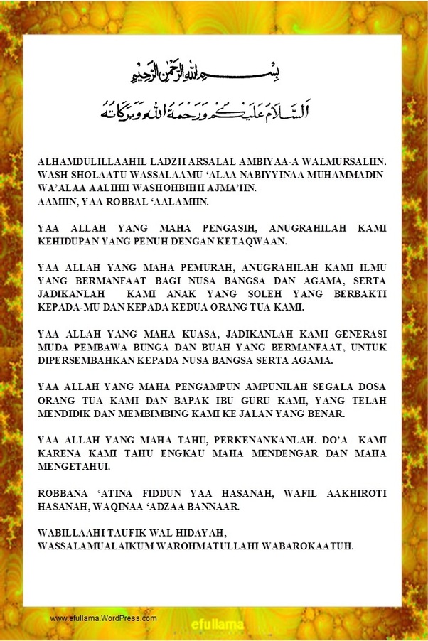 Contoh Doa Acara Resmi – Belajar