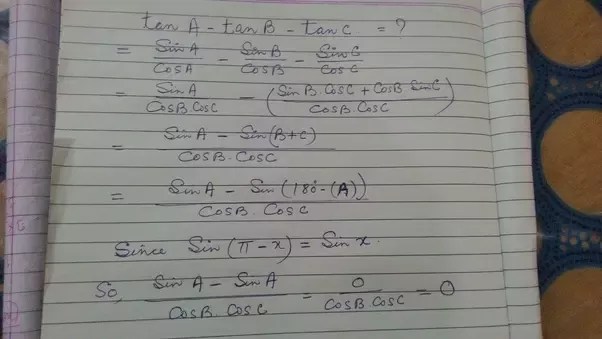 Q20 If Tana 1 3 And Abc Is Right Angled At B Then Find The Value Of Sina Cosc Cosa Sinc 