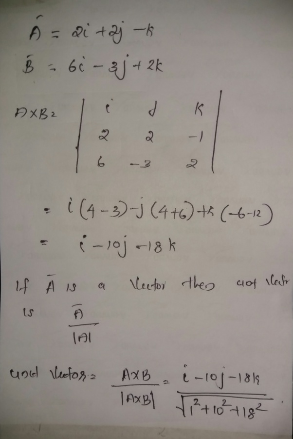 You Are Given Two Vectors A 5i 6 5j And B 10i 7j A Third Vector C Lies In Xy Plane And C Is Perpendicular To A And The Scalar Product Of C With B Is Vector C is perpendicular to vector A and the scalar product of C with B is 130.
