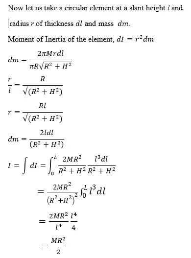Moment Of Inertia Of Solid Cone Step Step Derivation 1 The moment of inertia.