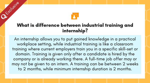 What Is Difference Between Industrial Training And