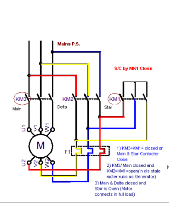 StarDelta Wiring Diagram Explanation / Star Delta Starter Control