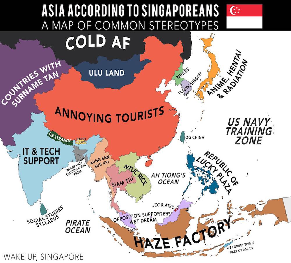 Singapore is located on the southern tip of the malay peninsula in southeast asia, between the indian ocean and the south china sea. What Is The World Map According To Singaporeans Quora