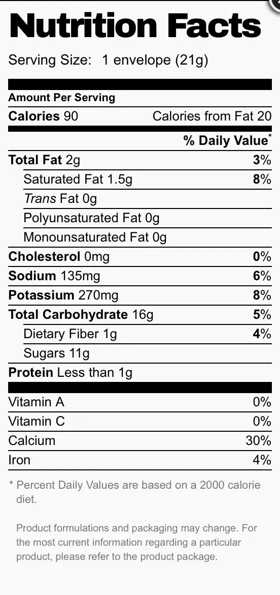Toffee Coffee Nutrition Facts 2019 Mocafe Usa