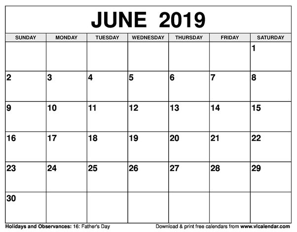 how to get a printed or printable calendar for june 2019 quora