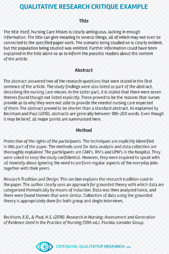 Examples of critiques include a critique of an artist's work, literary criticism, and scholarly essays evaluating a project. How to write a critical review paper - Quora