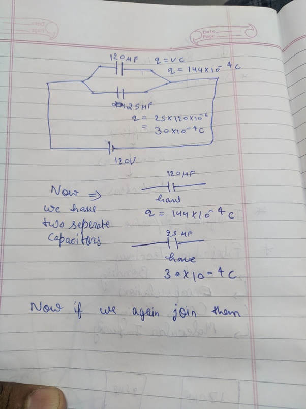 Two Capacitors Of Capacitances 25mf And 100mf Are Connected