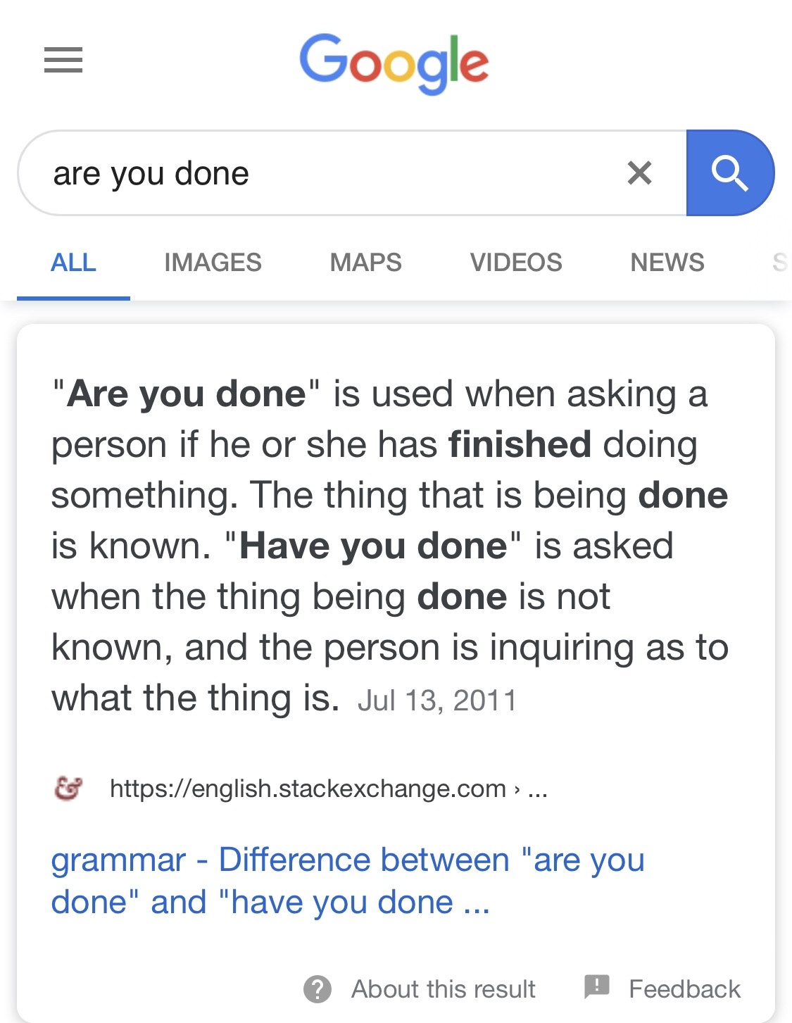 Mana yang betul, &lsquo;Have you done?&rsquo; atau &lsquo;Are you done?&rsquo; ? - Quora