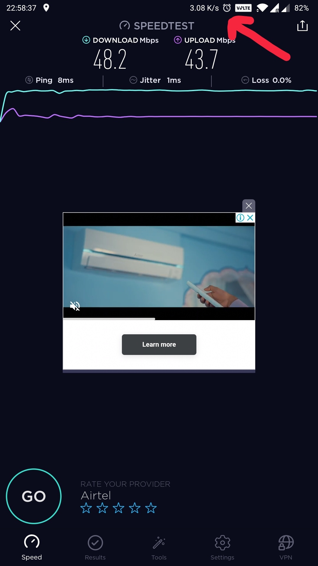 When I perform speed test of internet I get 40mb/s. But when I download a  movie it shows only 2mb/s. Why? - Quora