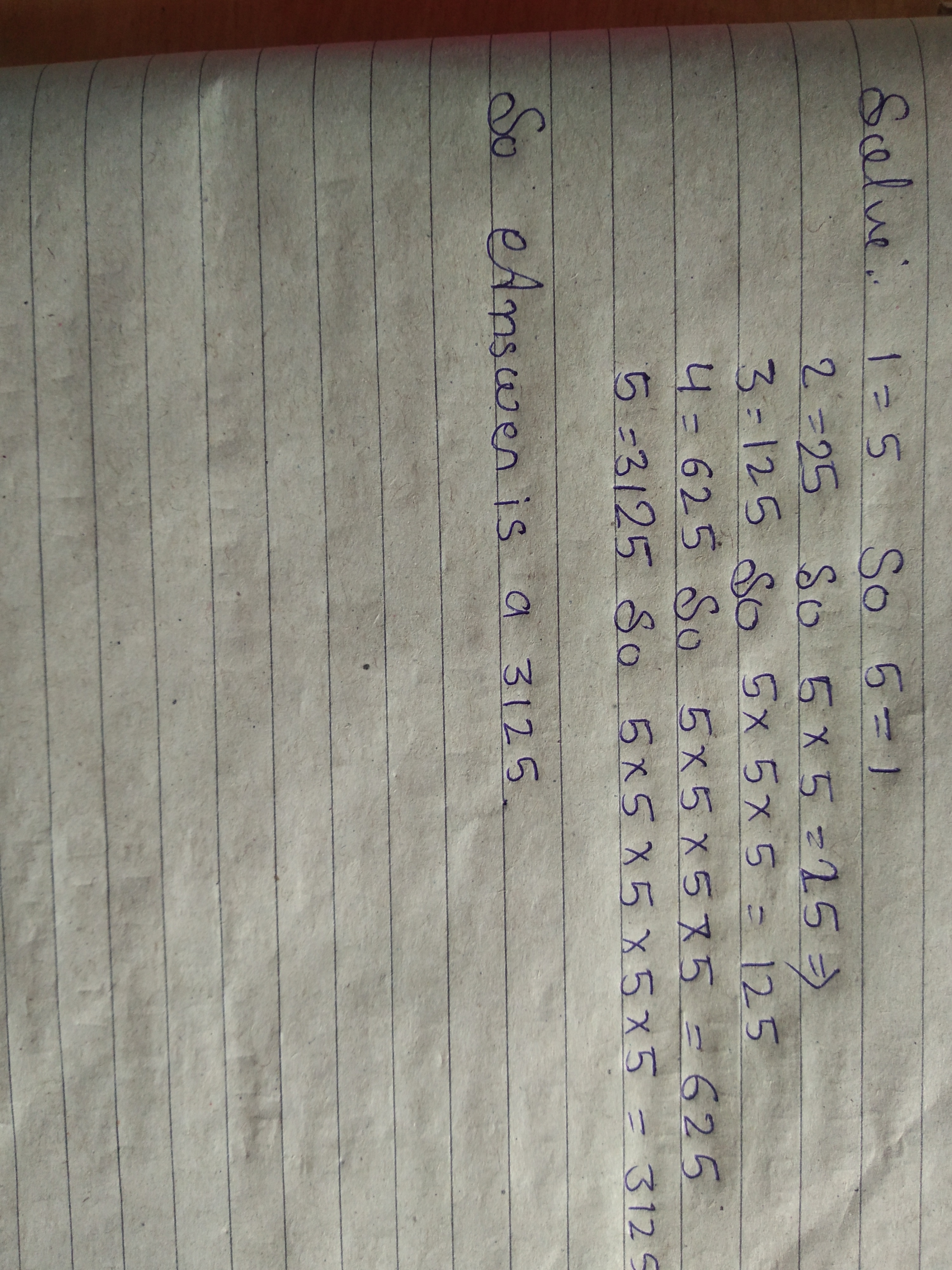 Jika 1 = 5, 2 = 25, 3 = 125, dan 4 = 625, maka 5 sama dengan apa? - Quora